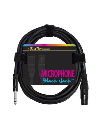 Boston Black Jack mikrofonikaapeli XLR - 6.3mm balansoitu stereoplugi, 5m MC-235-5