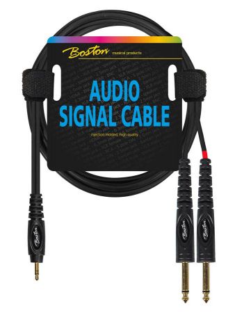 Boston audiokaapeli 3.5mm stereoplugi - 2x 6.3mm monoplugi, 3m AC-263-300