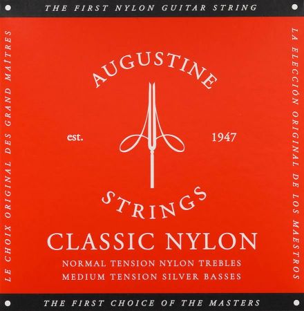 Augustine Classic Red Medium Tension Nailonkielet AU-CLRD