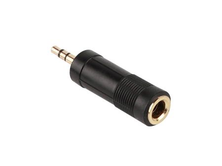 Boston adaptor, 6,3mm jack female stereo, 3,5mm jack male stereo, gold AT-120-G