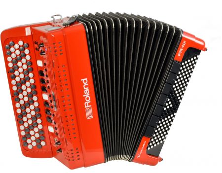 Roland FR-4Xb näppäinharmonikka, punainen FR-4XBRD