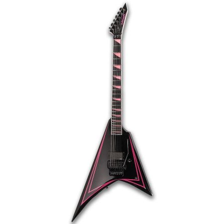 ESP Edwards E-AL-166 Pink Sawtooth Alexi Laiho Signature w/ Soft Case 116EAL166BKPINKSGB