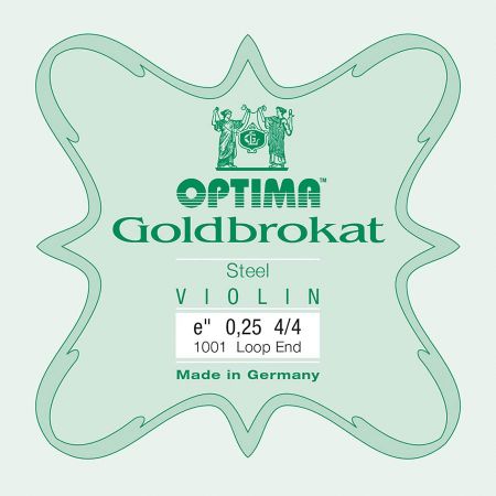 Optima Goldbrokat E-1  viulunkieli 4/4, teräs, lenkillä 1001-LL