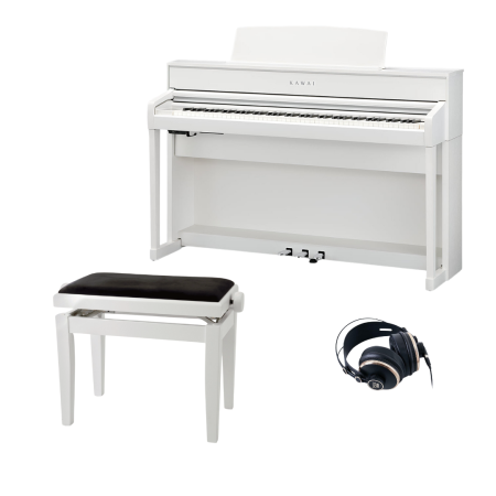 Kawai CA-701 W digitaalipiano + penkki ja kuulokkeet CA-701 W BUNDLE