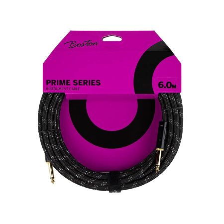Boston GCRB-60 Prime Instrument Cable 6.0m Black Tweed GCRB-60