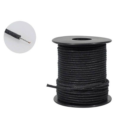 Gavitt USA Cloth Covered Wire 15m Black PBW50/BK