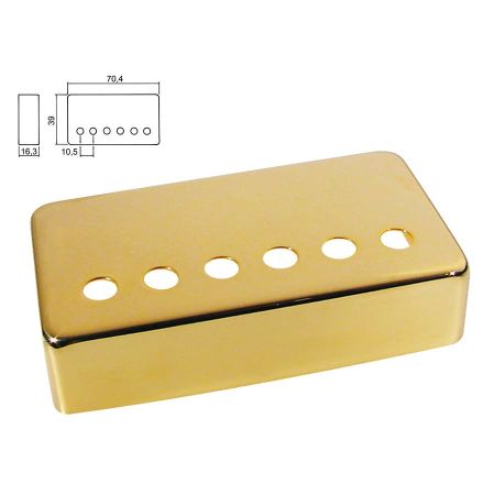 Boston Humbucker Cover F-Spaced Gold HPC-20-GGR