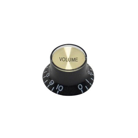 Boston KB-136-V Bell Knob Inch Black Gold Volume KB-136-V