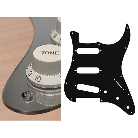 Boston ST-213 Strat Pickguard SSS 2-Ply Mirror Chrome ST-213-MC