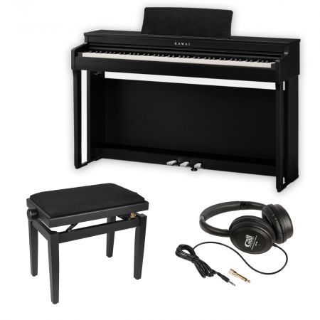 Kawai CN-201 B Digitaalipiano + penkki ja kuulokkeet CN201B-BUNDLE