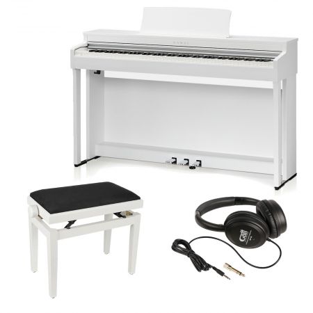 Kawai CN-201 W Digitaalipiano + penkki ja kuulokkeet CN201W-BUNDLE