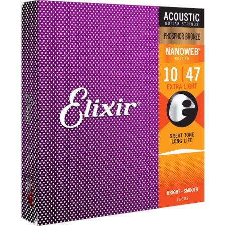 Elixir Nanoweb 10-47 Phosphor Bronze  16002