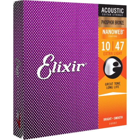 Elixir Nanoweb 10-47 Phosphor Bronze  EL-16002