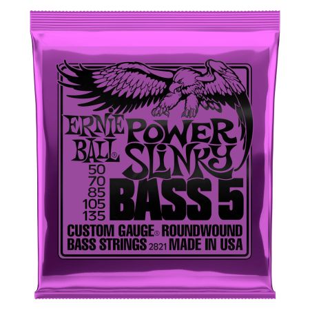 Ernie Ball 5-String Power Slinky Bass Nickel Wound 50-135 1102821