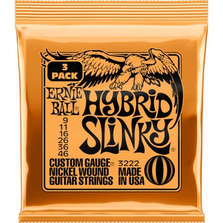 Ernie Ball Hybrid Slinky Nickel Wound 09-46 3-Pack 1103222