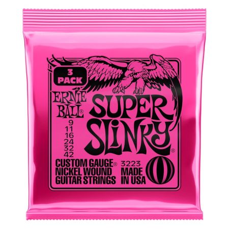 Ernie Ball Super Slinky Nickel Wound 09-42 3-Pack 1103223