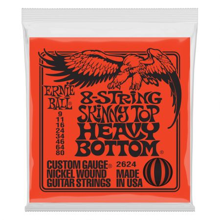 Ernie Ball 8-String Heavy Bottom Nickel Wound 9-80 1102624