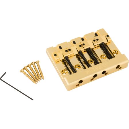 Fender Hi-Mass 4-String Bass Bridge Brass Gold 0994408200