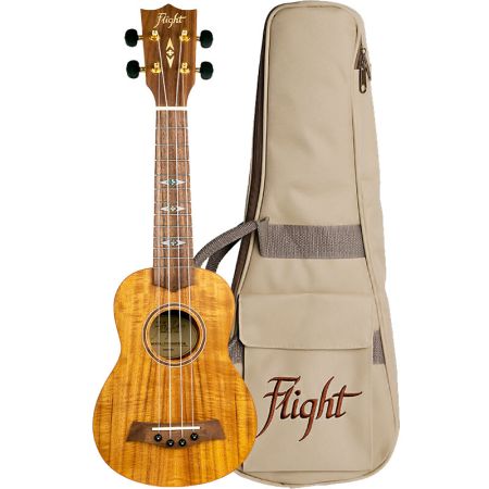 Flight DUS440 Acacia Soprano Ukulele with Bag 5580