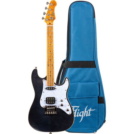 Flight Pathfinder Electric Tenor Ukulele Trans Black 6085