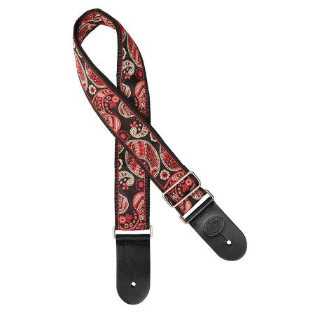 Gaucho GST-188-14 2&quot; Jakardhihna Red Paisley GST-188-14