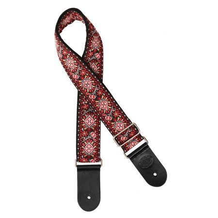 Gaucho GST-189 2&quot; Jakardihihna Red Floral GST-189-01