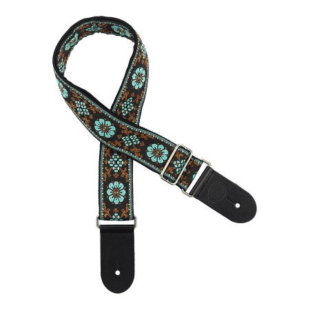 Gaucho GST-195 Jakardihihna Cyan Floral GST-195-03