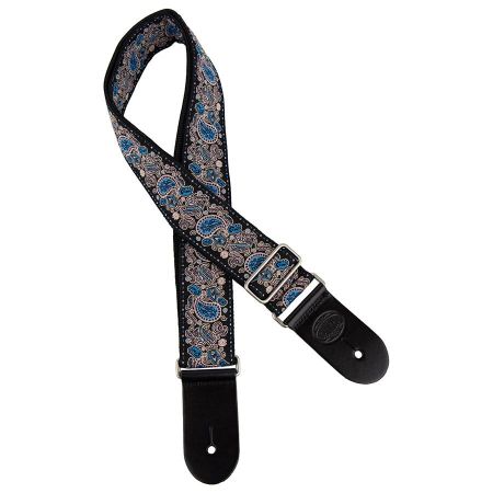 Gaucho GST-196 2" Jakardihihna Blue Paisley GST-196-01