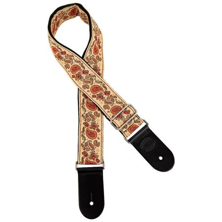 Gaucho GST-196 2" Jakardihihna Yellow Paisley GST-196-05