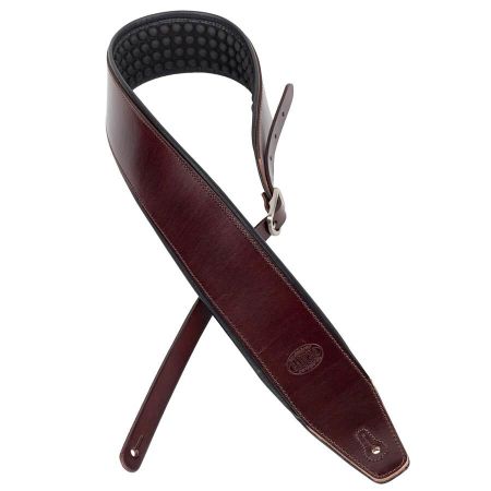 Gaucho Ergoline Guitar Strap Italian Leather Dark Brown GST-810-DBR