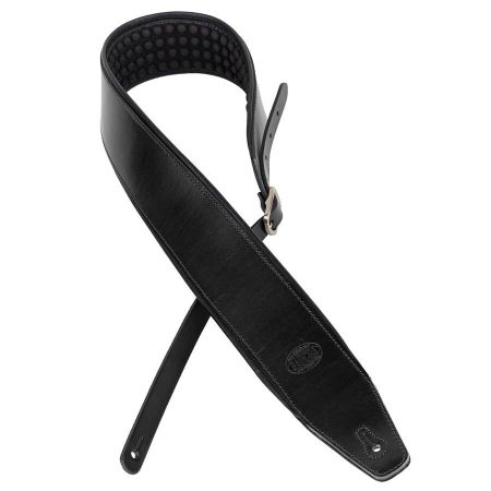 Gaucho Ergoline Guitar Strap Italian Leather Black GST-810-BK