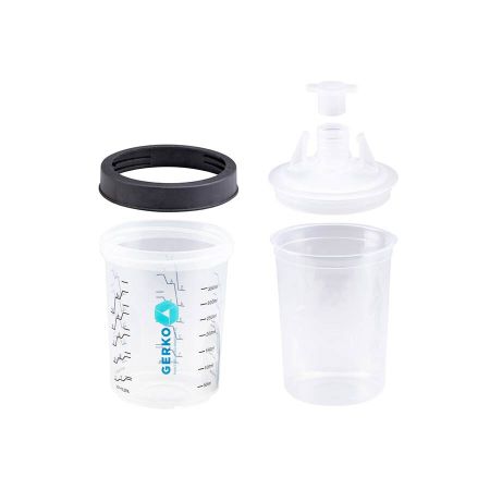 Gerko PPS Paint System 400ml 50 Cups w/ Strainer GPS125/400