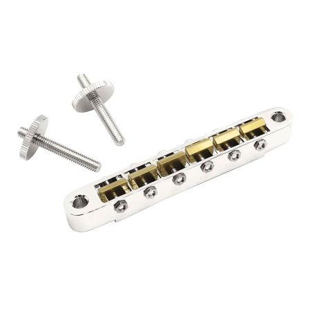 Hosco GE104B TOM Bridge Brass Saddles Nickel GE104BNBS3