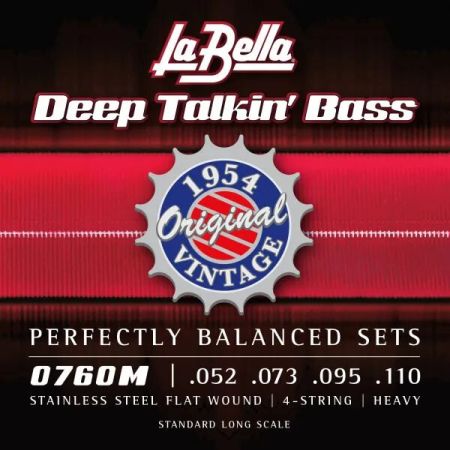 La Bella 760M Deep Talkin' Flatwound 52-110 L-760M