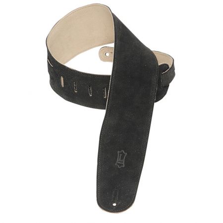 Levy's MS4 3,5&quot; Suede Leather Bass Strap Black MS4-BLK